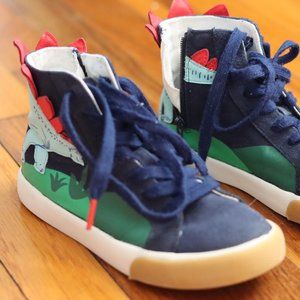 Dinosaur kids canvas high tops EU size 32